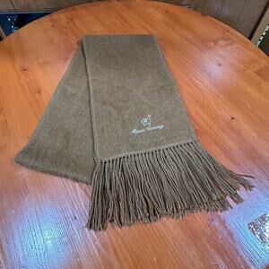 Alpaca Camergo Stitched Logo Heavy Alpaca and Acrylic Scarf  - Brown